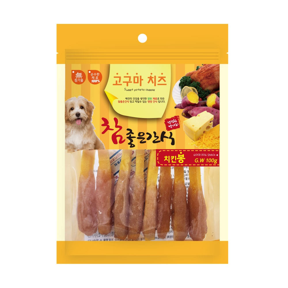 [참좋은간식] 고구마치즈 치킨봉-100g