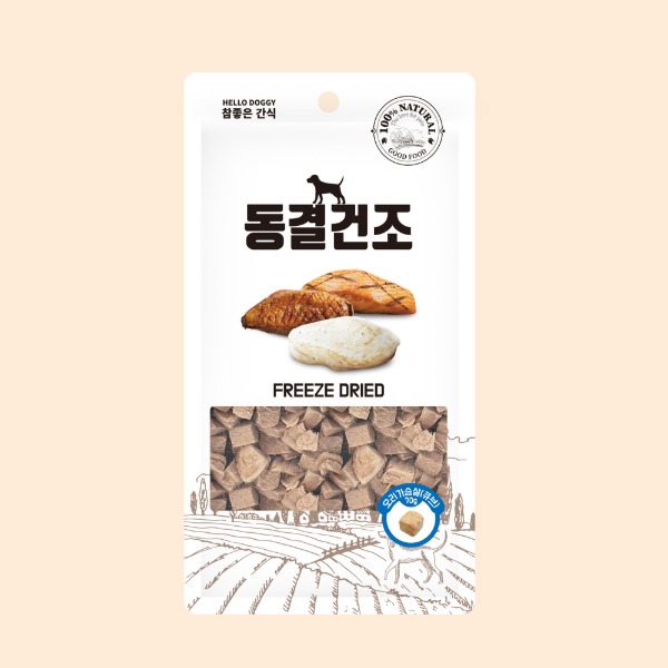 [참좋은간식] 동결건조-오리가슴살 큐브(70g)