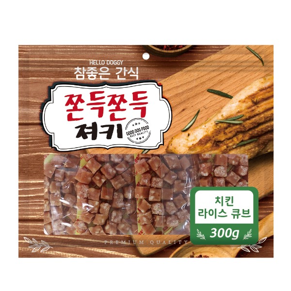 [참좋은간식] 쫀득쫀득져키(치킨 라이스 큐브)-300g